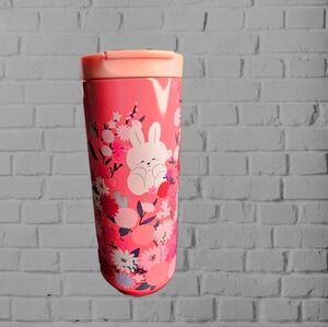 Starbucks 2023 Lunar New Year Pink Bunny Rabbit Stainless Steel Tumbler